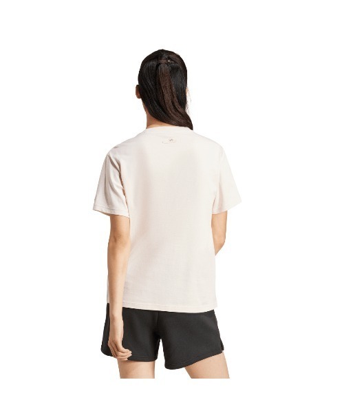 adidas(アディダス)の「アディダス adidas ラウンジ サンダルグラフィック 半袖Tシャツ(Tシャツ/カットソー・レディース・ベビーピンク/ライトベージュ・S/M/L/XL)」の3枚目の写真