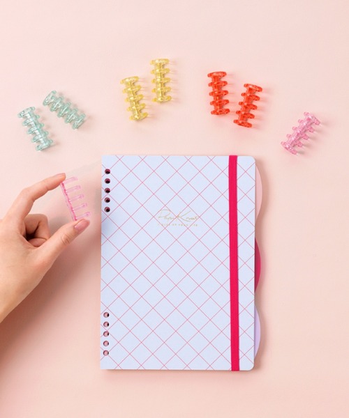 MARK'S(マークス)の「パピノット バインダーリング・5穴(ステーショナリー・レディース・ブラウン/ピンク/レッド/ミント/イエロー/ブルー・FREE)」の9枚目の写真