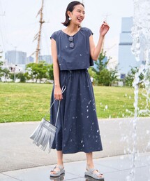 ワンピース（ブルー・ネイビー/青色系・防水/撥水/防汚