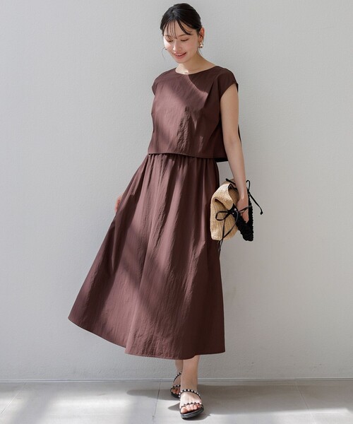 ANY SIS（エニィスィス）の「ウォーターサイド ワンピース（ワンピース・レディース・ダークブラウン系/ダルブルー系・1/2/3）」の14枚目の写真