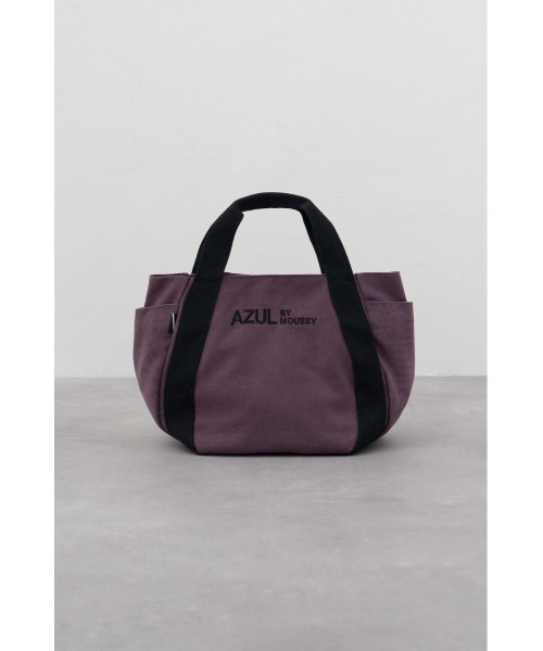 AZUL by moussy(アズールバイマウジー)の「キャンバスロゴミニトート(トートバッグ・メンズ・ブラック/アイボリー/グレー・FREE)」の3枚目の写真