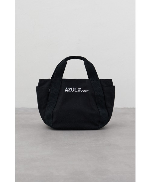 AZUL by moussy(アズールバイマウジー)の「キャンバスロゴミニトート(トートバッグ・メンズ・ブラック/アイボリー/グレー・FREE)」の2枚目の写真