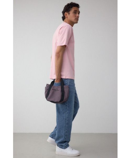AZUL by moussy(アズールバイマウジー)の「キャンバスロゴミニトート(トートバッグ・メンズ・ブラック/アイボリー/グレー・FREE)」の14枚目の写真