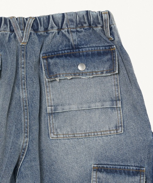FORSOMEONE(フォーサムワン)の「FORSOMEONE DENIM CROP CARGO(カーゴパンツ・メンズ・インディゴブルー/ブラック・48/50/46)」の10枚目の写真