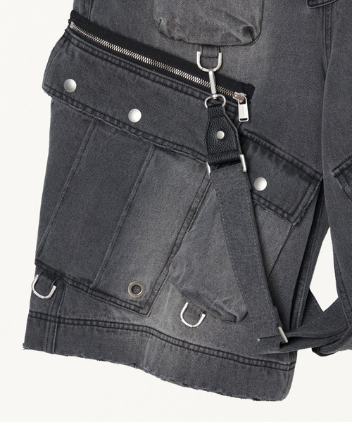 FORSOMEONE(フォーサムワン)の「FORSOMEONE DENIM CROP CARGO(カーゴパンツ・メンズ・インディゴブルー/ブラック・48/50/46)」の11枚目の写真
