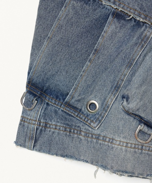 FORSOMEONE(フォーサムワン)の「FORSOMEONE DENIM CROP CARGO(カーゴパンツ・メンズ・インディゴブルー/ブラック・48/50/46)」の12枚目の写真