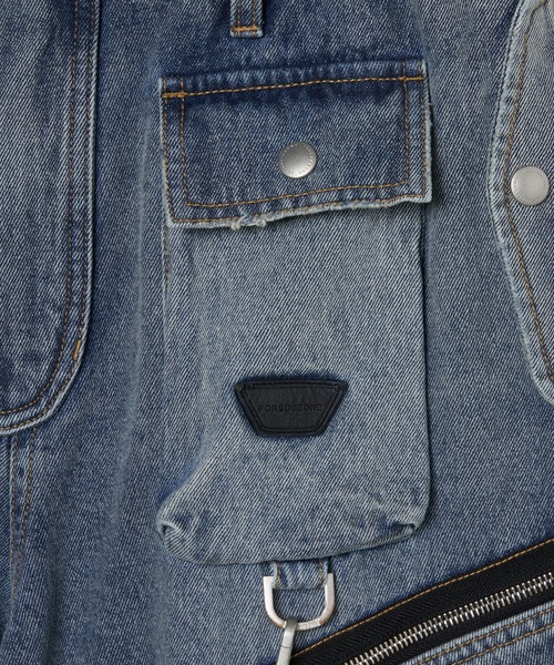 FORSOMEONE(フォーサムワン)の「FORSOMEONE DENIM CROP CARGO(カーゴパンツ・メンズ・インディゴブルー/ブラック・48/50/46)」の17枚目の写真