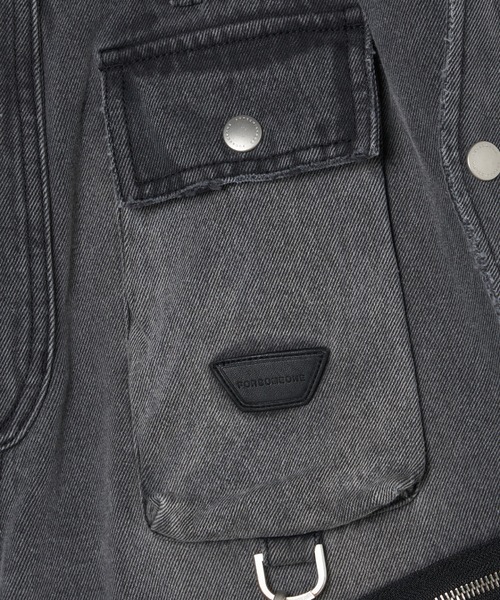 FORSOMEONE(フォーサムワン)の「FORSOMEONE DENIM CROP CARGO(カーゴパンツ・メンズ・インディゴブルー/ブラック・48/50/46)」の18枚目の写真