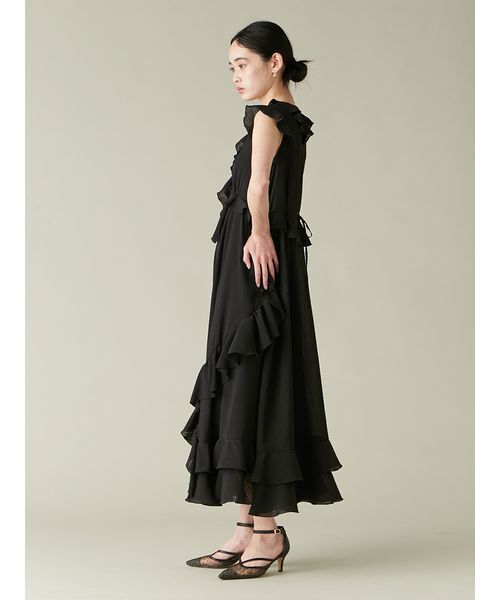 最終SALE★ADORE アドーア ラッフルフリル フレアスリーブワンピース 最終SALE☆ADORE アドーア ラッフルフリル フレアスリーブ