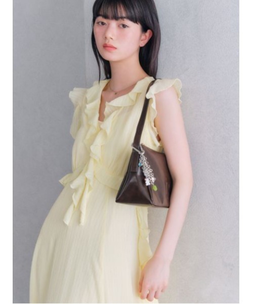 リリーブラウン　ラッフルフリルフレアワンピース LILY BROWN｜ラッフルフリルフレアワンピース | Rakuten Fashion
