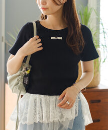 Kastane | ニットタグリブTEE(Tシャツ/カットソー)