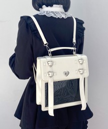 推し活さぽちゃん（オシカツサポチャン）の「フェイクレザーハート痛バッグ リュック（バックパック/リュック）」