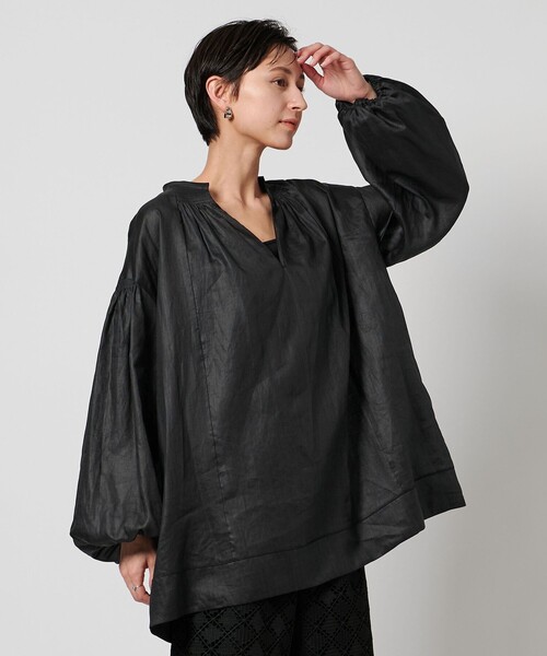 UNITED ARROWS ユナイテッドアローズ　ボリュームスリーブ ブラウス UNITED ARROWS ブラウス シャツ ラミー ギャザー ボリューム