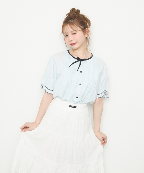 【Vikini Vender】オネスティアードロングスカート WHITE swan patternペンシルスカート(S WHITE): BOTTOM