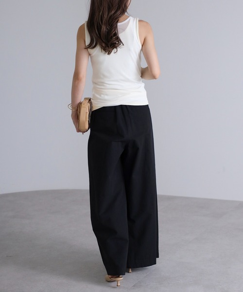 Bonjour Sagan(ボンジュールサガン)の「レイヤードシアータンクトップ(タンクトップ・レディース・ライトベージュ/ホワイト・FREE)」の7枚目の写真