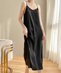 花柄ロングキャミワンピース