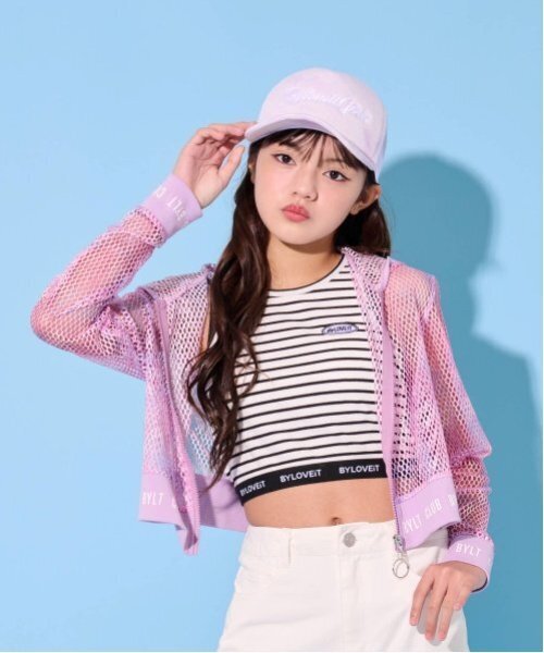 by LOVEiT（バイラビット）の「長袖メッシュパーカー（パーカー・キッズ・オフホワイト/ブラック/カラフル・160cm/150cm/140cm/120cm/130cm）」の3枚目の写真