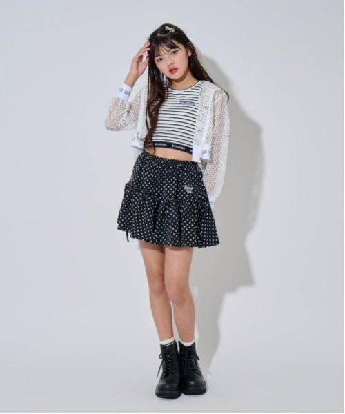 by LOVEiT（バイラビット）の「長袖メッシュパーカー（パーカー・キッズ・オフホワイト/ブラック/カラフル・160cm/150cm/140cm/120cm/130cm）」の12枚目の写真