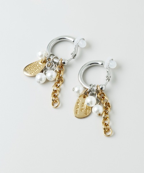 GOLDY(ゴールディ)の「コイン プレート チャーム パール イヤリング(イヤリング・レディース・ゴールド/シルバー×ゴールド/シルバー・FREE)」の6枚目の写真
