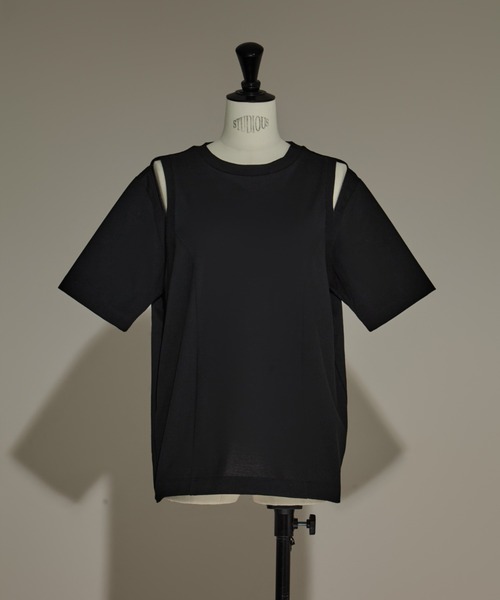 CINOH/チノ】《STUDIOUS別注》CUT OUT T-SHIRT/カットアウトT