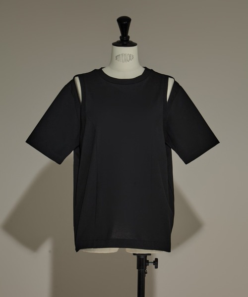 AP STUDIO - AP STUDIO 【CINOH/チノ】ビッグ Tシャツ CINOH/チノ】《STUDIOUS別注》CUT OUT T-SHIRT/カットアウトT
