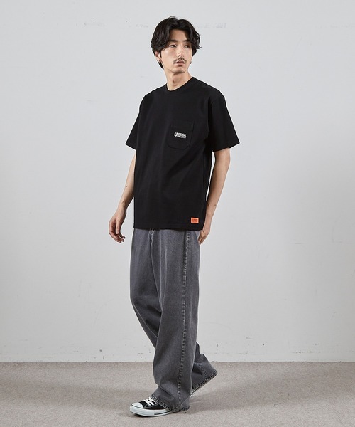 RATTLE TRAP（ラトルトラップ）の「ユニバーサルオーバーオール別注ポケットプリントTシャツ（Tシャツ/カットソー・メンズ・ブラック/ホワイト・S/LL/L/M）」の13枚目の写真