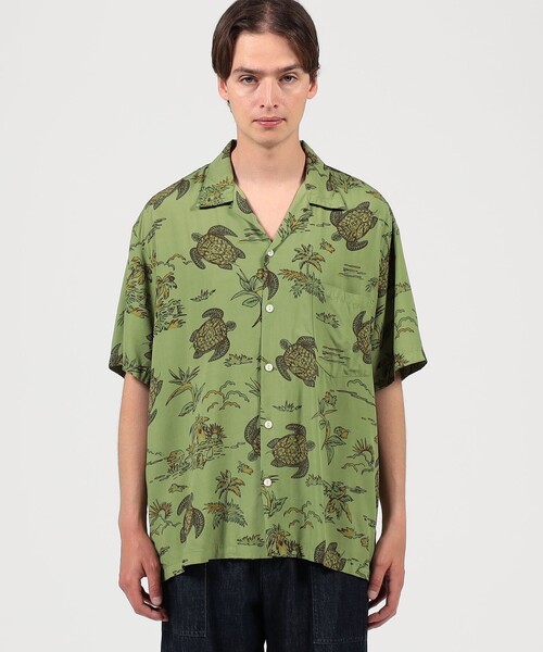 TWO PALMS(トゥーパームス)の「【別注】TWO PALMS レーヨン アロハシャツ(シャツ/ブラウス・メンズ・ネイビー/グリーン系その他/ピンク系その他2・L/M)」の5枚目の写真