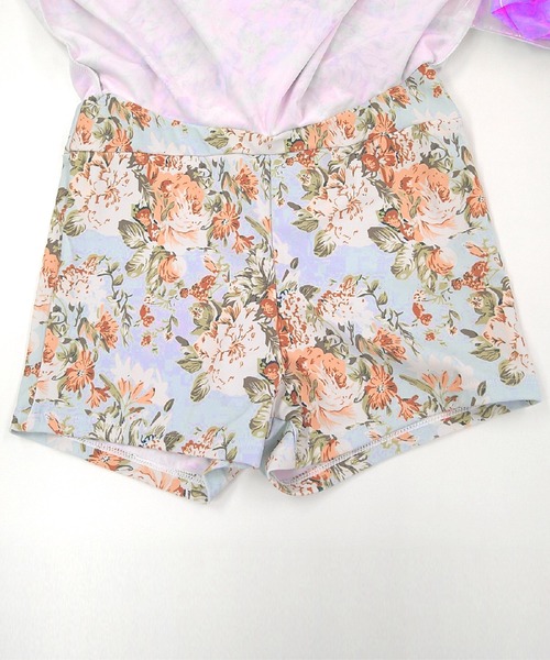 TeddyShop（テディショップ）の「レディース水着 ホルターネックリボン花柄ワンピ風オールインワン水着 [大きいサイズ有]（水着・レディース・ライトブルー・M/L/LL/3L）」の8枚目の写真