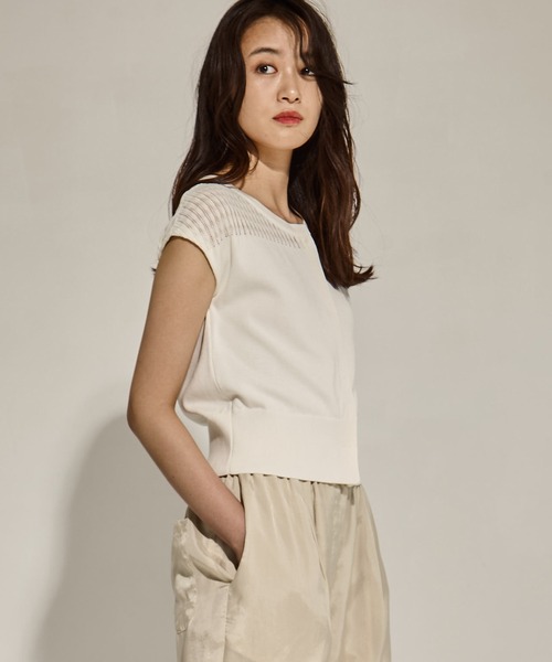 WRAPINKNOTラッピンノット】《STUDIOUS別注》lace nosleeve WRAPINKNOTラッピンノット】《STUDIOUS別注》lace nosleeve