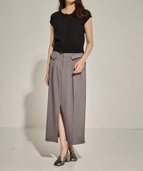 WRAPINKNOT（ラッピンノット）の「【WRAPINKNOTラッピンノット】《STUDIOUS別注》lace nosleeve cardigan/レースノースリーブカーディガン（カーディガン/ボレロ・レディース・レッド/オフホワイト/ブラック・FREE）」の8枚目の写真