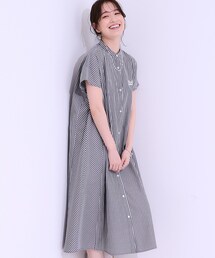 Cutie Blonde | バックロゴが目を惹く ストライプシャツワンピース(ワンピース)
