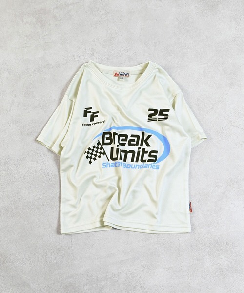 LSP WOW（エルエスピーワオ）の「【LSP WOW!】メッシュプリントTee（Tシャツ/カットソー・キッズ・イエロー/パープル/グリーン/レッド/オフホワイト/ブルー・80/90/100/110/120/130）」の2枚目の写真