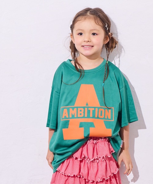 LSP WOW（エルエスピーワオ）の「【LSP WOW!】メッシュプリントTee（Tシャツ/カットソー・キッズ・イエロー/パープル/グリーン/レッド/オフホワイト/ブルー・80/90/100/110/120/130）」の3枚目の写真