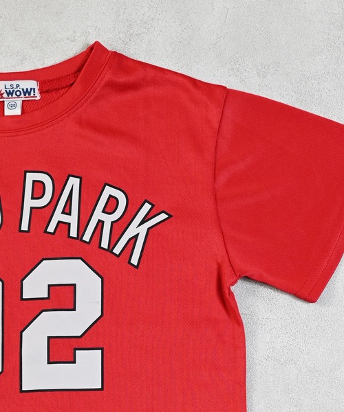 LSP WOW（エルエスピーワオ）の「【LSP WOW!】メッシュプリントTee（Tシャツ/カットソー・キッズ・イエロー/パープル/グリーン/レッド/オフホワイト/ブルー・80/90/100/110/120/130）」の10枚目の写真