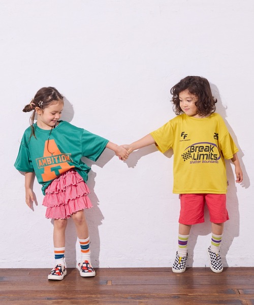 LSP WOW（エルエスピーワオ）の「【LSP WOW!】メッシュプリントTee（Tシャツ/カットソー・キッズ・イエロー/パープル/グリーン/レッド/オフホワイト/ブルー・80/90/100/110/120/130）」の7枚目の写真