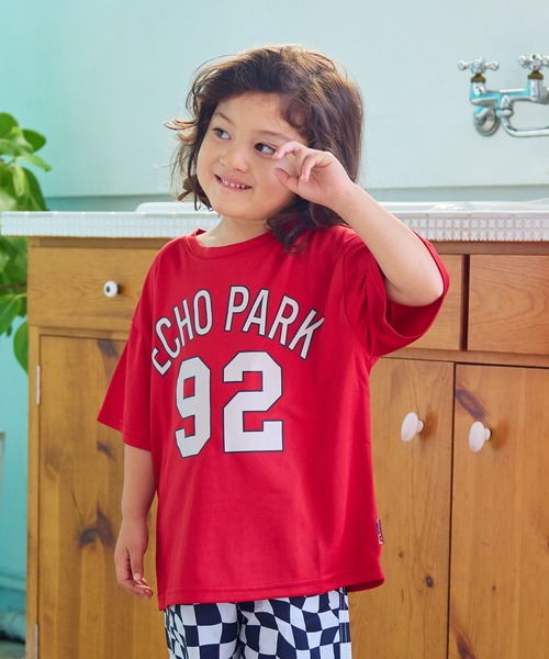 LSP WOW（エルエスピーワオ）の「【LSP WOW!】メッシュプリントTee（Tシャツ/カットソー・キッズ・イエロー/パープル/グリーン/レッド/オフホワイト/ブルー・80/90/100/110/120/130）」の21枚目の写真