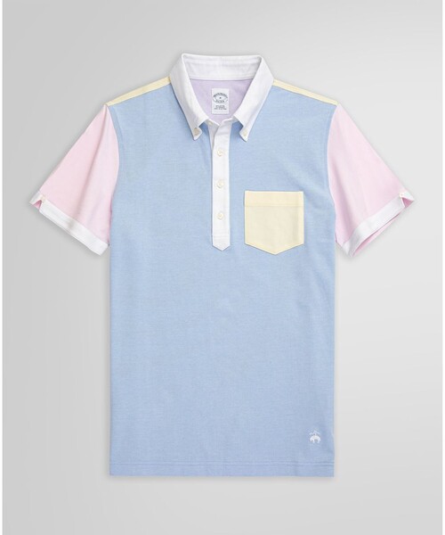 BROOKS BROTHERS(ブルックスブラザーズ)の「コットンストレッチピケ GFロゴ ファン ポロシャツ(ポロシャツ・メンズ・マルチ・MEDIUM/SMALL/X-LARGE/LARGE)」の1枚目の写真