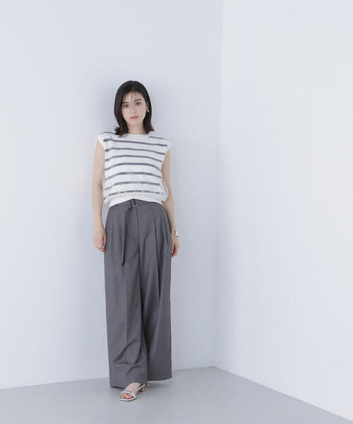 NATURAL BEAUTY BASIC(ナチュラルビューティーベーシック)の「◇チュールレイヤードニット(ニット/セーター・レディース・ホワイト系その他/キャメル/チャコールグレー・FREE)」の19枚目の写真