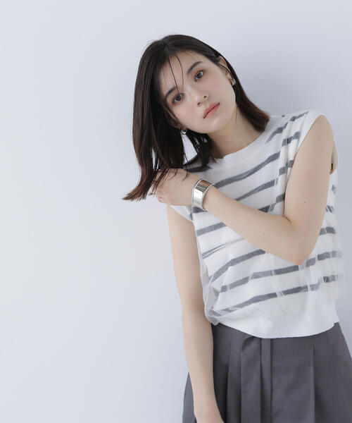 NATURAL BEAUTY BASIC(ナチュラルビューティーベーシック)の「◇チュールレイヤードニット(ニット/セーター・レディース・ホワイト系その他/キャメル/チャコールグレー・FREE)」の18枚目の写真