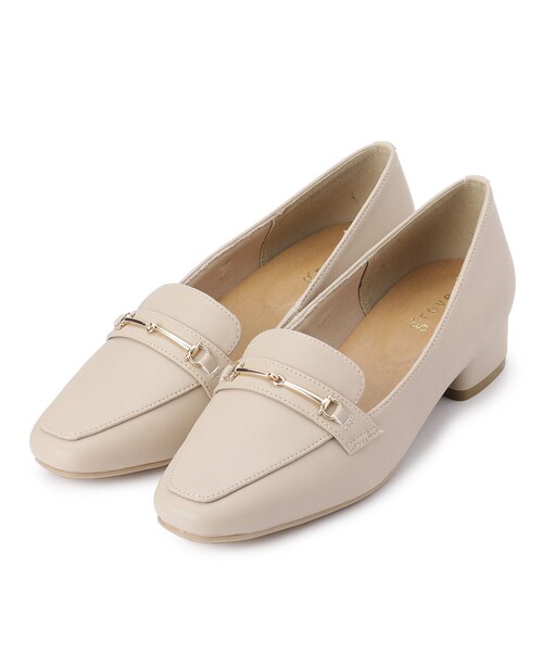 grove（グローブ）の「ビットヒールローファー（パンプス・レディース・ブラック/ライトベージュ/ブラック系・M/L/S）」の4枚目の写真