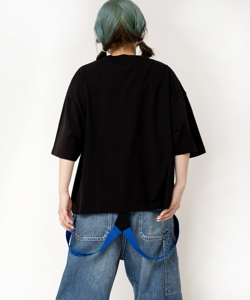 RNA（アールエヌエー）の「M2533 ビッグパッチＴ（Tシャツ/カットソー・レディース・アッシュグレー/ブラック/パープル・MEDIUM）」の22枚目の写真