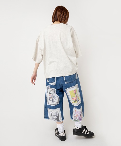RNA（アールエヌエー）の「M2533 ビッグパッチＴ（Tシャツ/カットソー・レディース・アッシュグレー/ブラック/パープル・MEDIUM）」の10枚目の写真