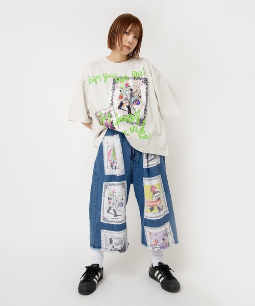 RNA（アールエヌエー）の「M2533 ビッグパッチＴ（Tシャツ/カットソー・レディース・アッシュグレー/ブラック/パープル・MEDIUM）」の12枚目の写真