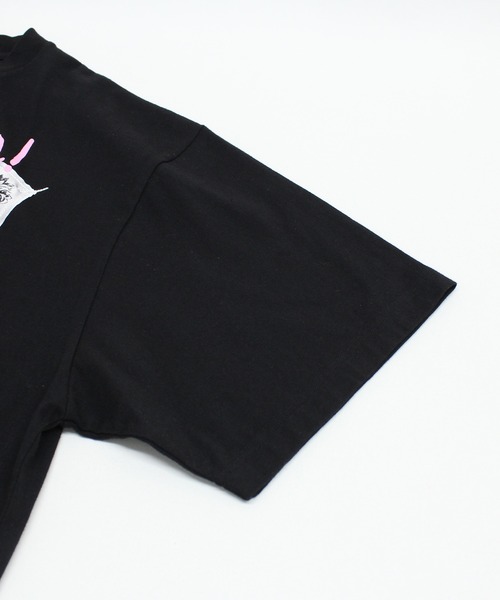 RNA（アールエヌエー）の「M2533 ビッグパッチＴ（Tシャツ/カットソー・レディース・アッシュグレー/ブラック/パープル・MEDIUM）」の8枚目の写真
