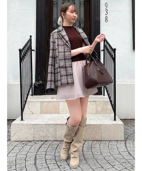 dazzlin(ダズリン)の「ローライズボンディングワンピース(ワンピース・レディース・アイボリー/ネイビー/ブラウン・SMALL/MEDIUM)」の10枚目の写真