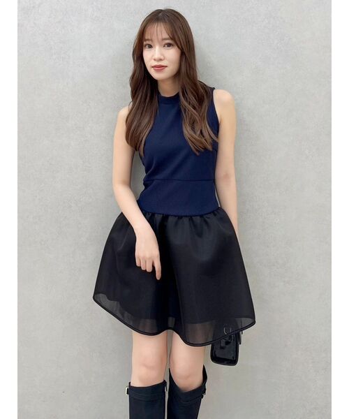 dazzlin(ダズリン)の「ローライズボンディングワンピース(ワンピース・レディース・アイボリー/ネイビー/ブラウン・SMALL/MEDIUM)」の16枚目の写真
