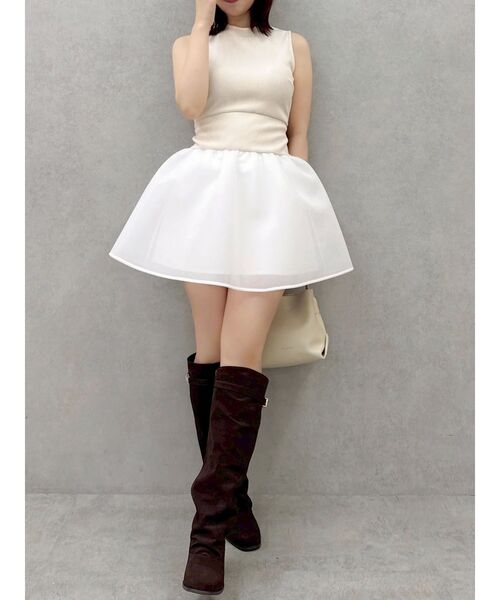 dazzlin(ダズリン)の「ローライズボンディングワンピース(ワンピース・レディース・アイボリー/ネイビー/ブラウン・SMALL/MEDIUM)」の20枚目の写真