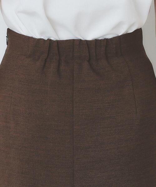 index（インデックス）の「《丈が選べる》麻調ラップタイトスカート【洗濯機洗い可/イージーアイロン】（スカート・レディース・ライトベージュ/ブラウン系その他/ネイビー・42/02/03/36/38/40）」の6枚目の写真