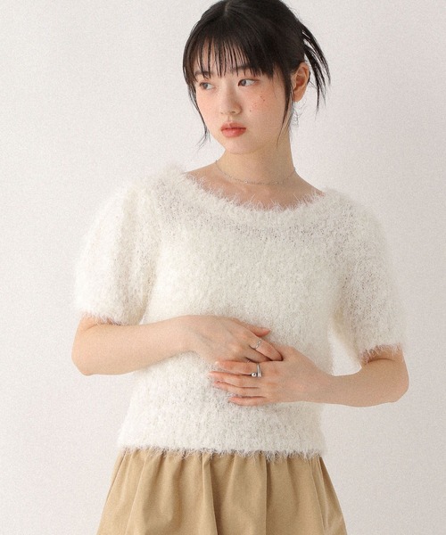 シャギーニット（半袖） 573227（ニット/セーター）｜Heather