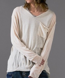 Theater code | Cut Neck Sheer Knit/カットネック シアーニット(ニット/セーター)